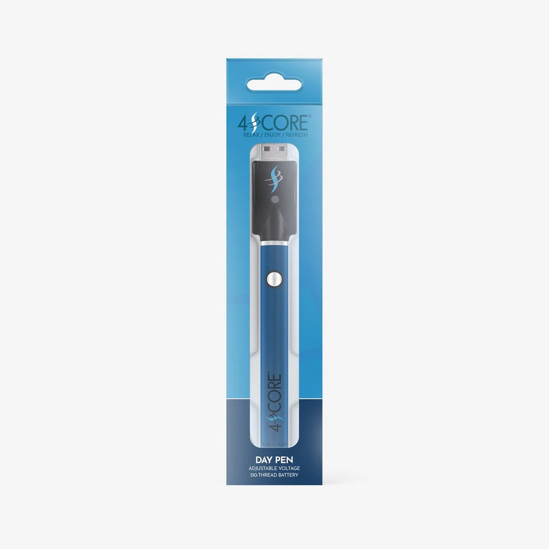 4SCORE | 510 Thread Twist Cart Vape Battery 350 maH | Blue