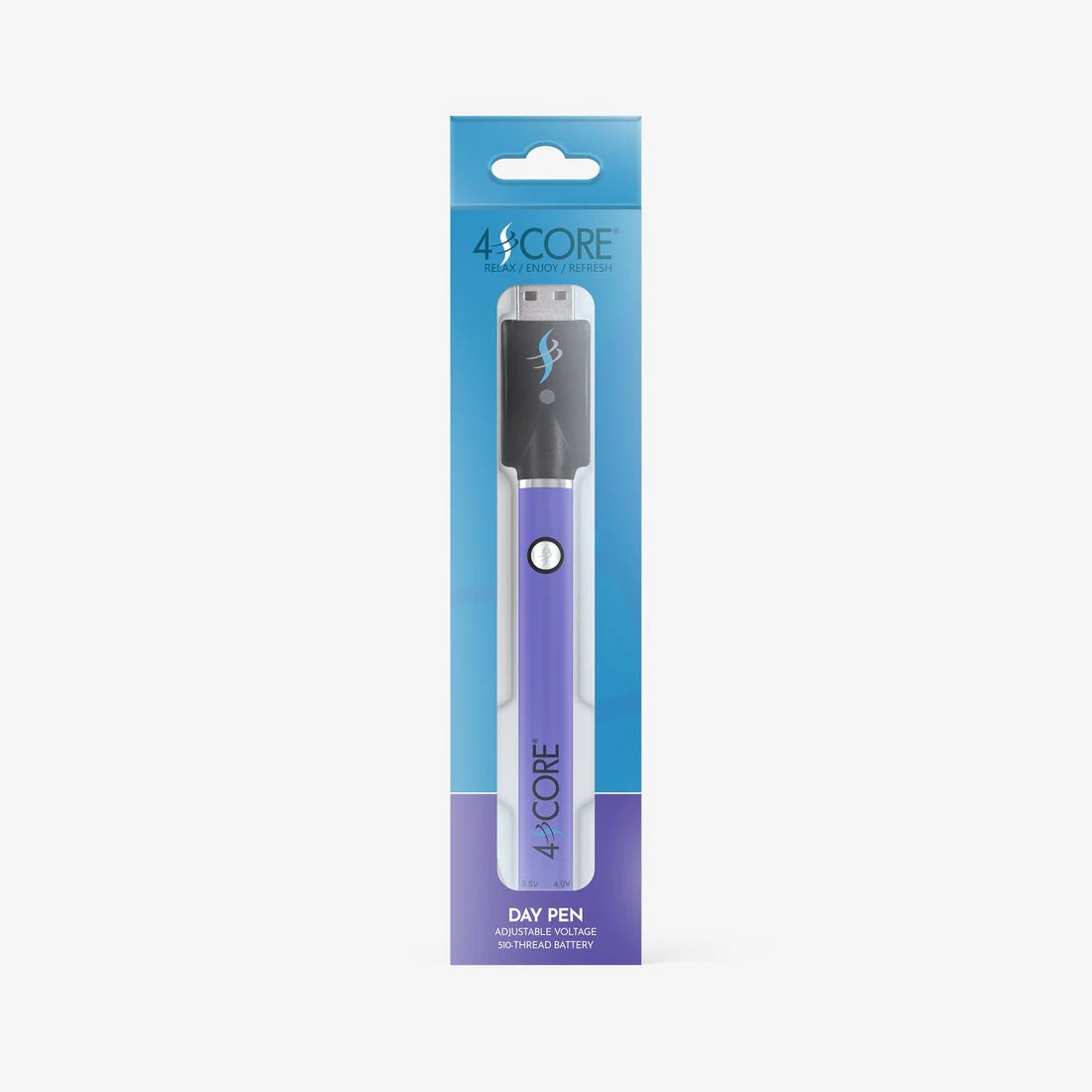 4SCORE | 510 Thread Twist Cart Vape Battery 350 maH | Purple