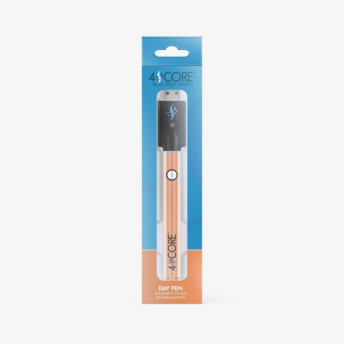 4SCORE | 510 Thread Twist Cart Vape Battery 350 maH | Rose Gold