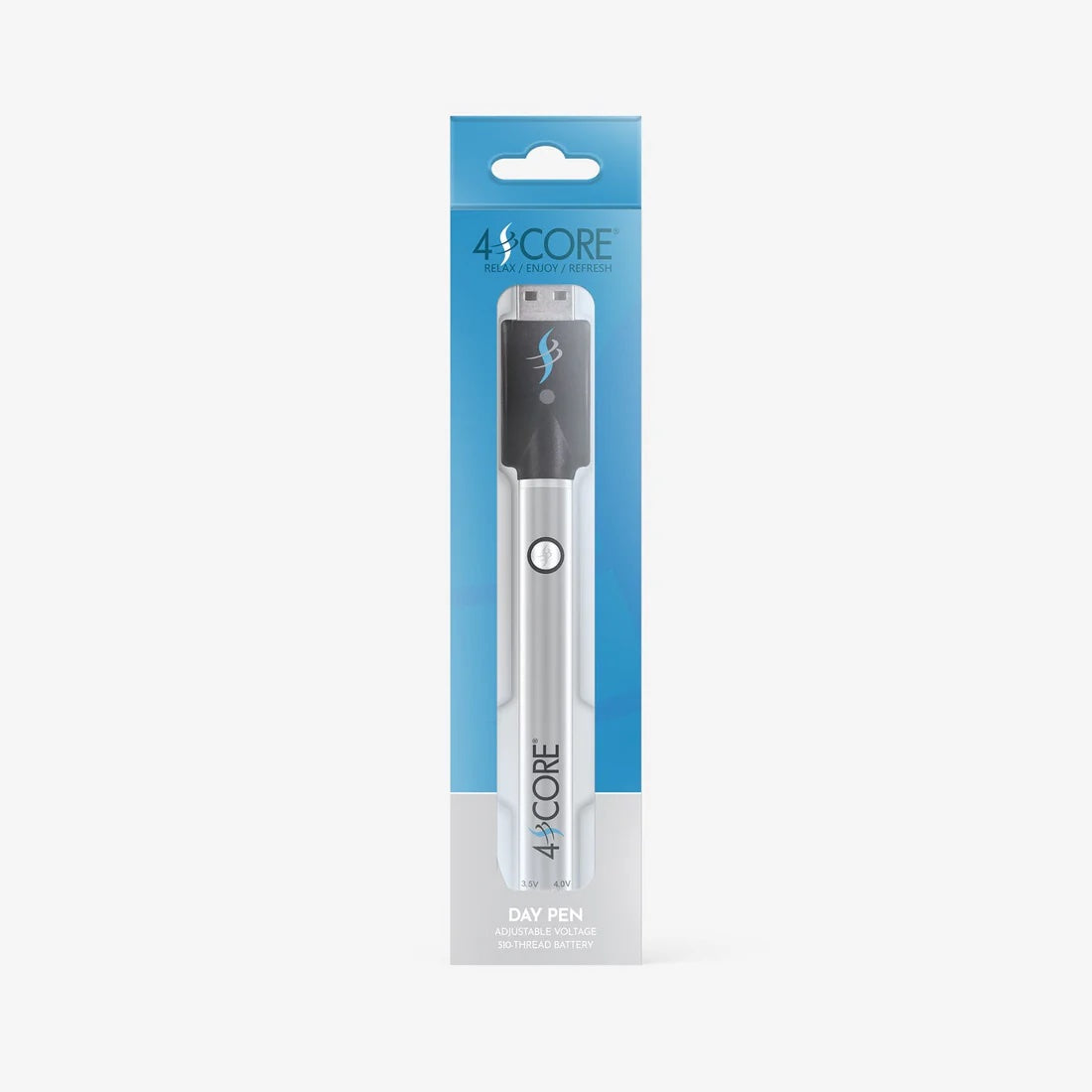 4SCORE | 510 Thread Twist Cart Vape Battery 350 maH | Stainless