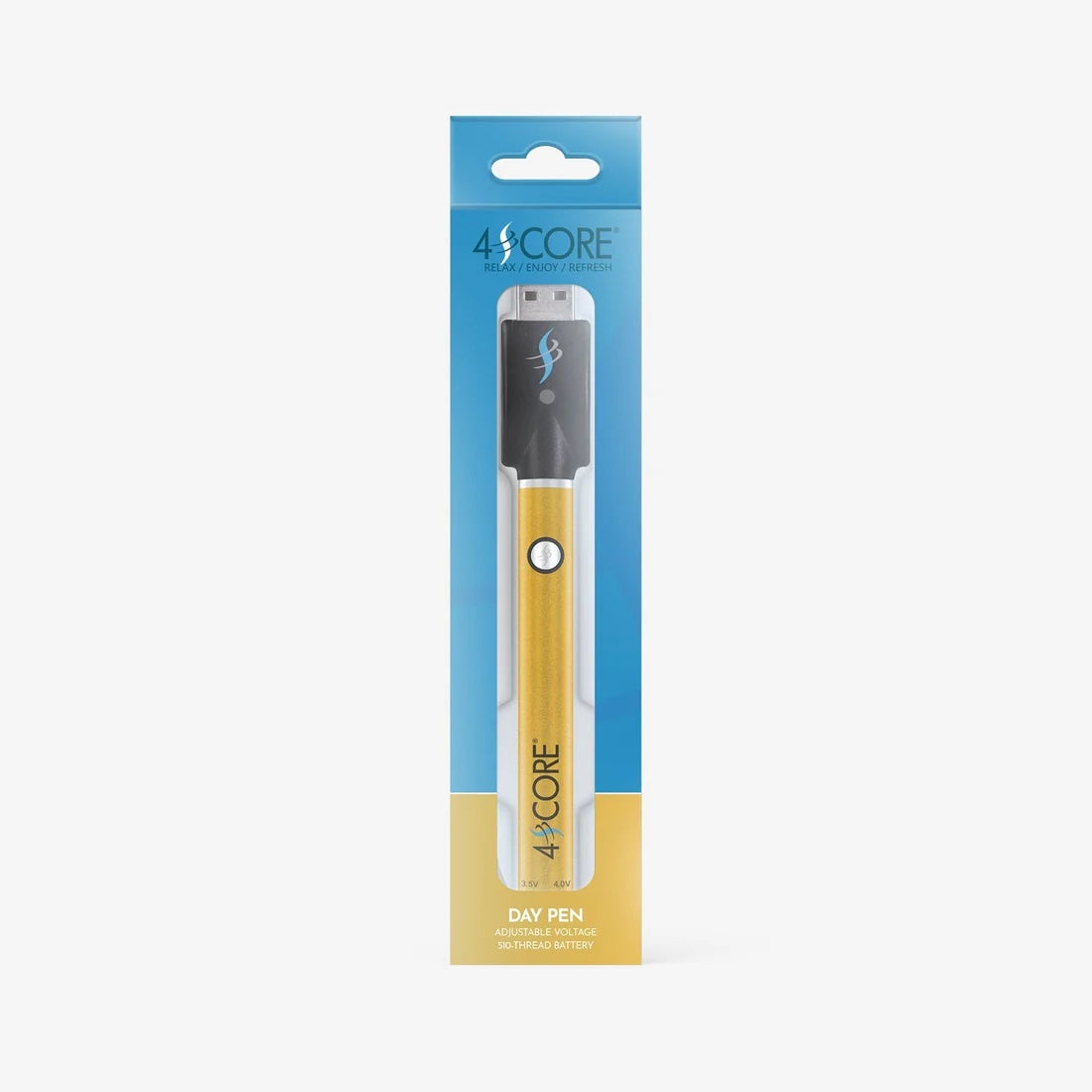 4SCORE | 510 Thread Twist Cart Vape Battery 350 maH | Gold