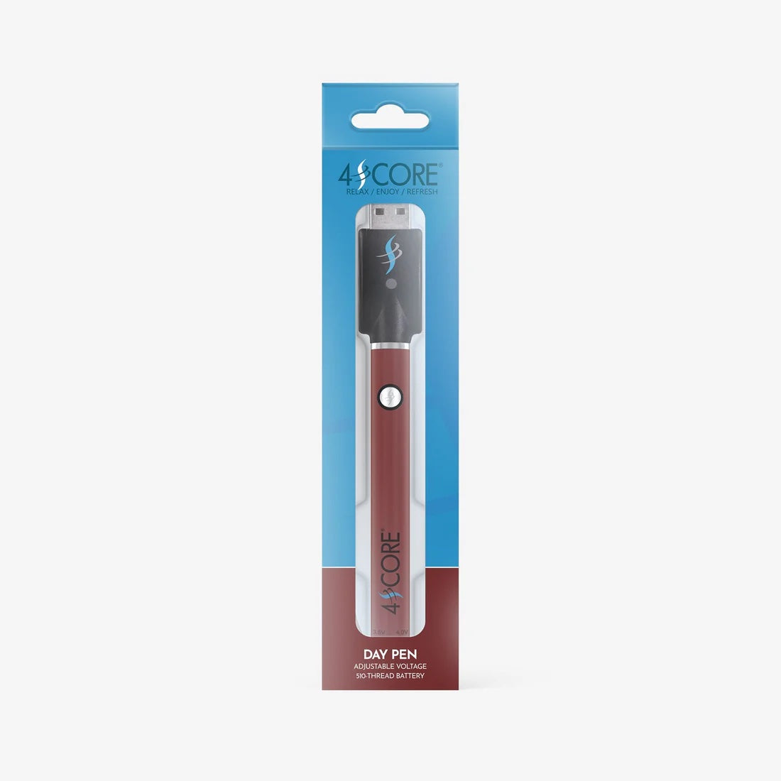 4SCORE | 510 Thread Twist Cart Vape Battery 350 maH | Red