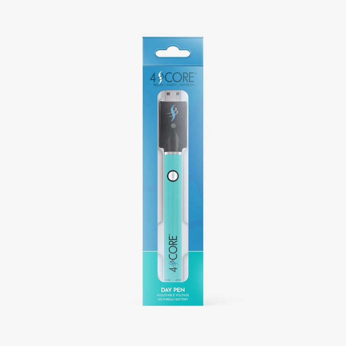 4SCORE | 510 Thread Twist Cart Vape Battery 350 maH | Teal