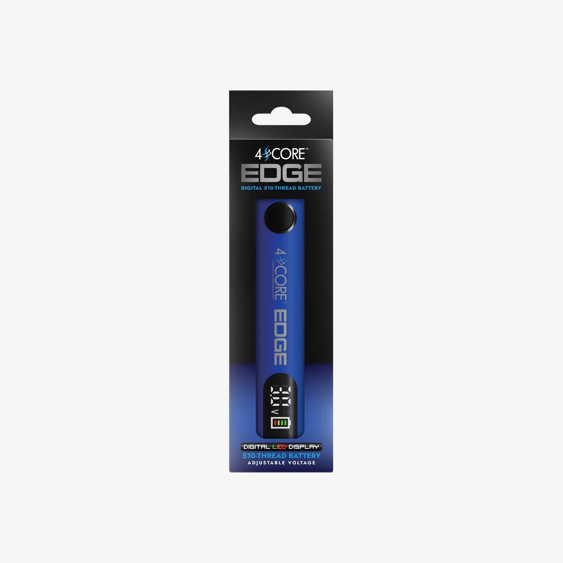 4SCORE | Edge 510 Thread Cart Vape Battery 400maH Adjustable Voltage | Blue