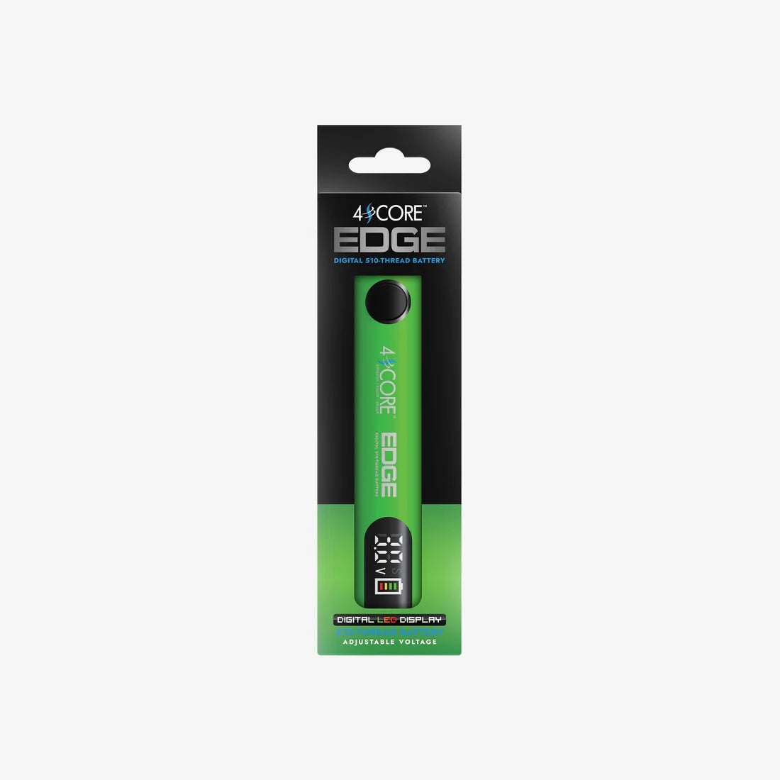 4SCORE | Edge 510 Thread Cart Vape Battery 400 maH Adjustable Voltage | Green