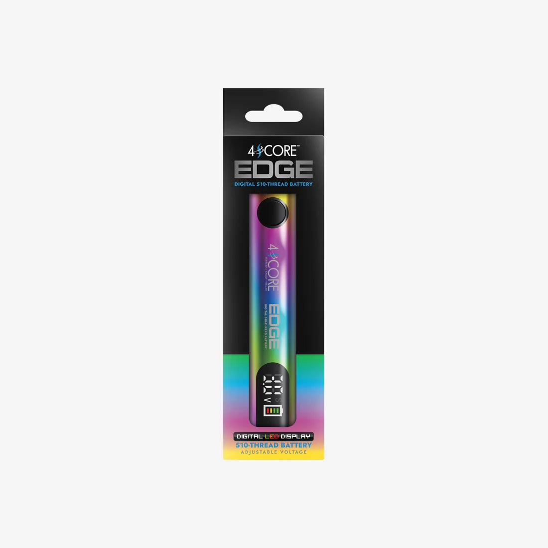 4SCORE | Edge 510 Thread Cart Vape Battery 400 maH Adjustable Voltage | Rainbow