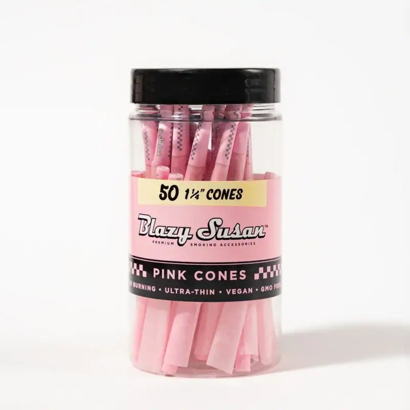 Blazy Susan | Pink 1 1/4 Pre-Roll Cones | Jar of 50