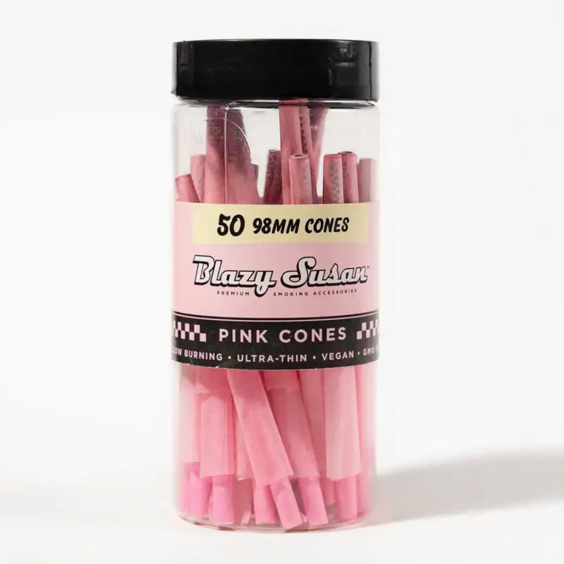 Blazy Susan | Pink 98mm Pre-Roll Cones | Jar of 50
