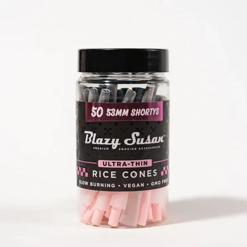 Blazy Susan | Ultra Thin Rice Paper Cones | Shortys | 50 Cones