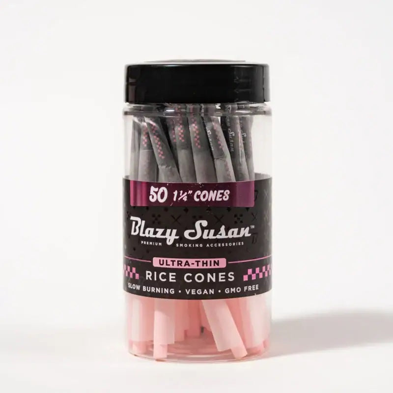 Blazy Susan | Ultra Thin Rice Paper Cones 1 1/4 Size | 50 Count