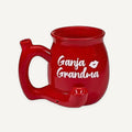 Ganja Grandma on Red Chubby Premium Roast & Toast Pipe Mug