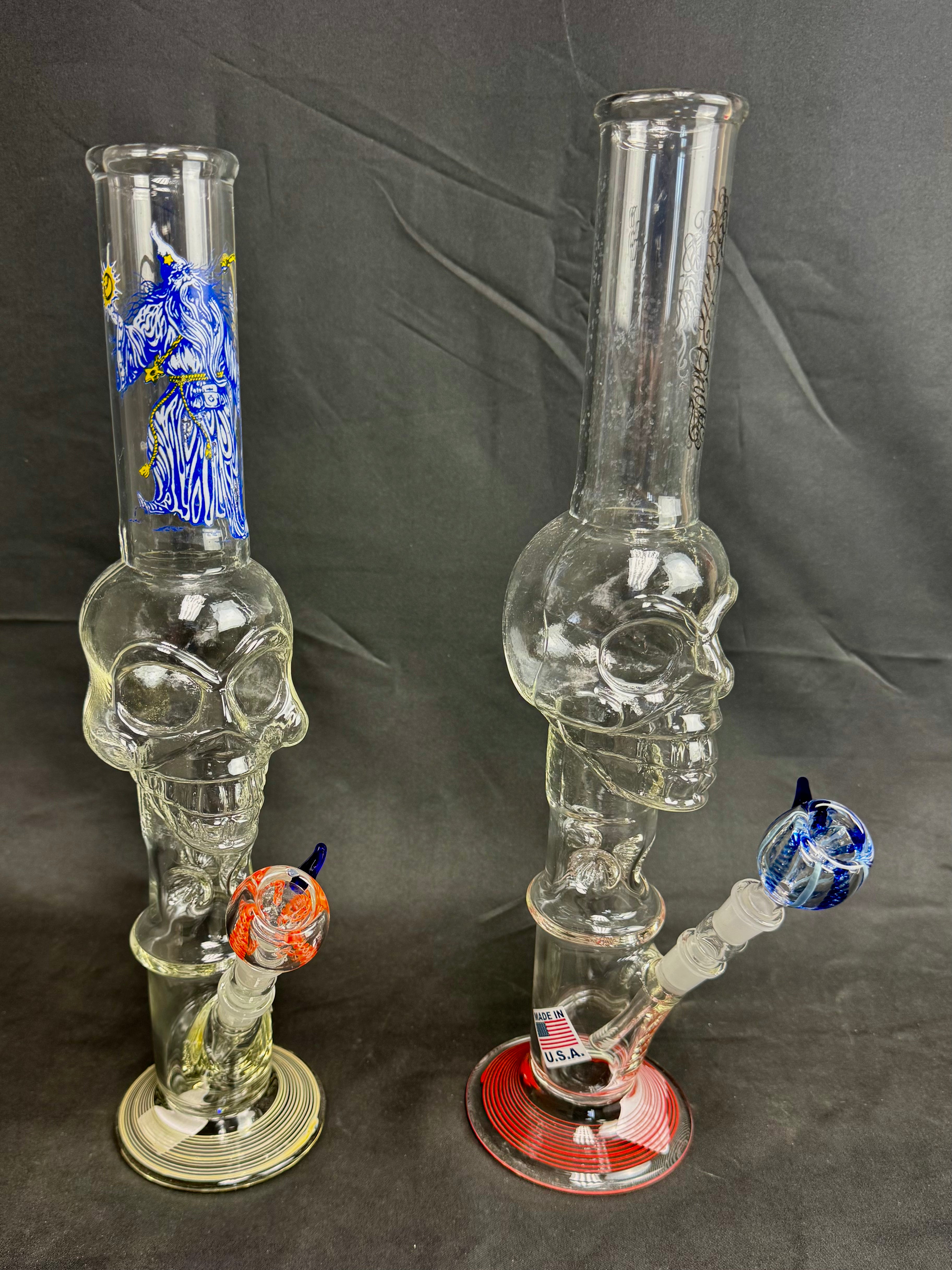 16" American Made Skull Water Pipe 655g
