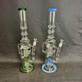 19" Tall Tripe Hand Recycle Donut Perc Water Pipe 1425g