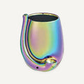 Iridescent Stemless Wine Glass Pipe Mug