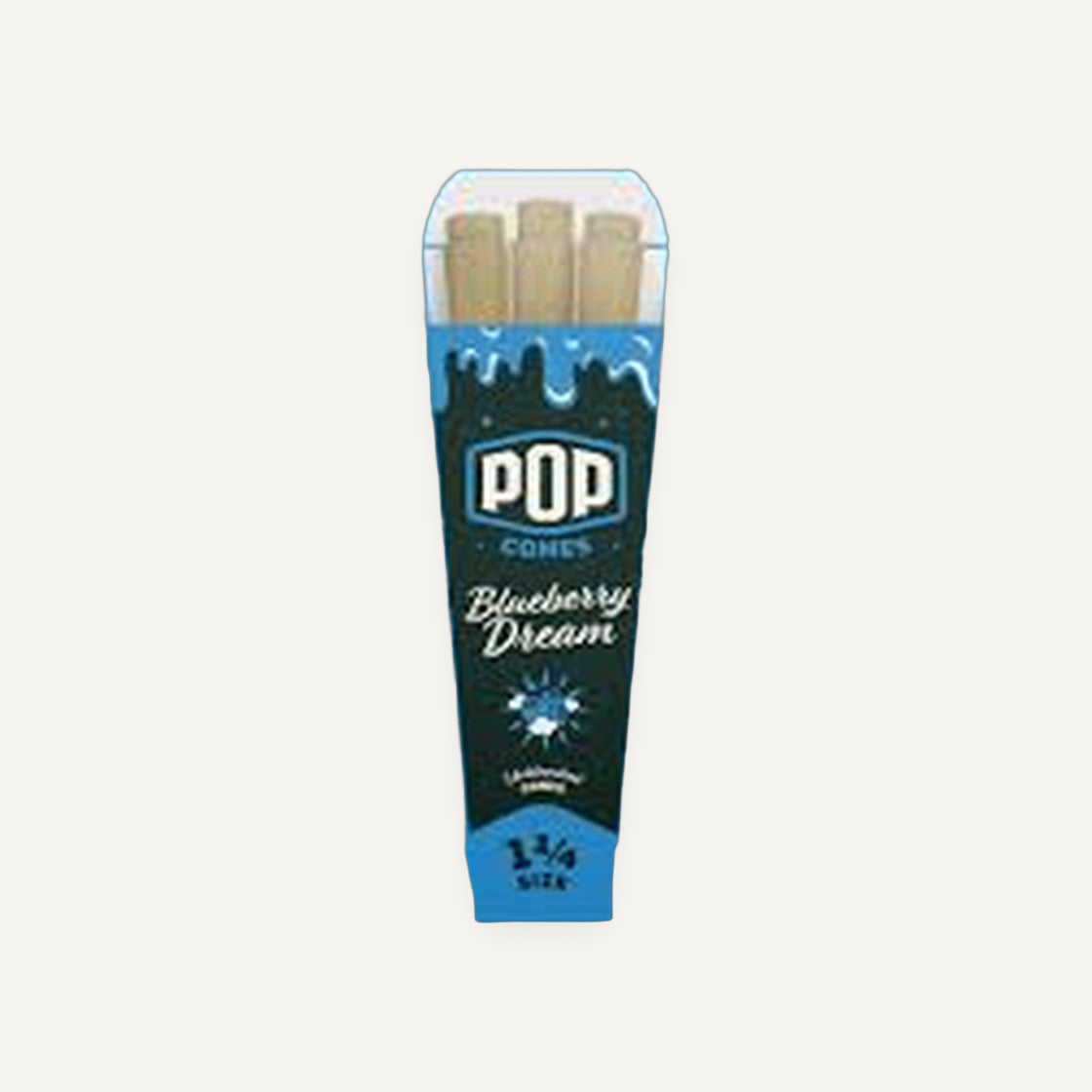 Pop Cones Unbleached | 1 1/4 Size | 6 Pack | Blueberry Dream