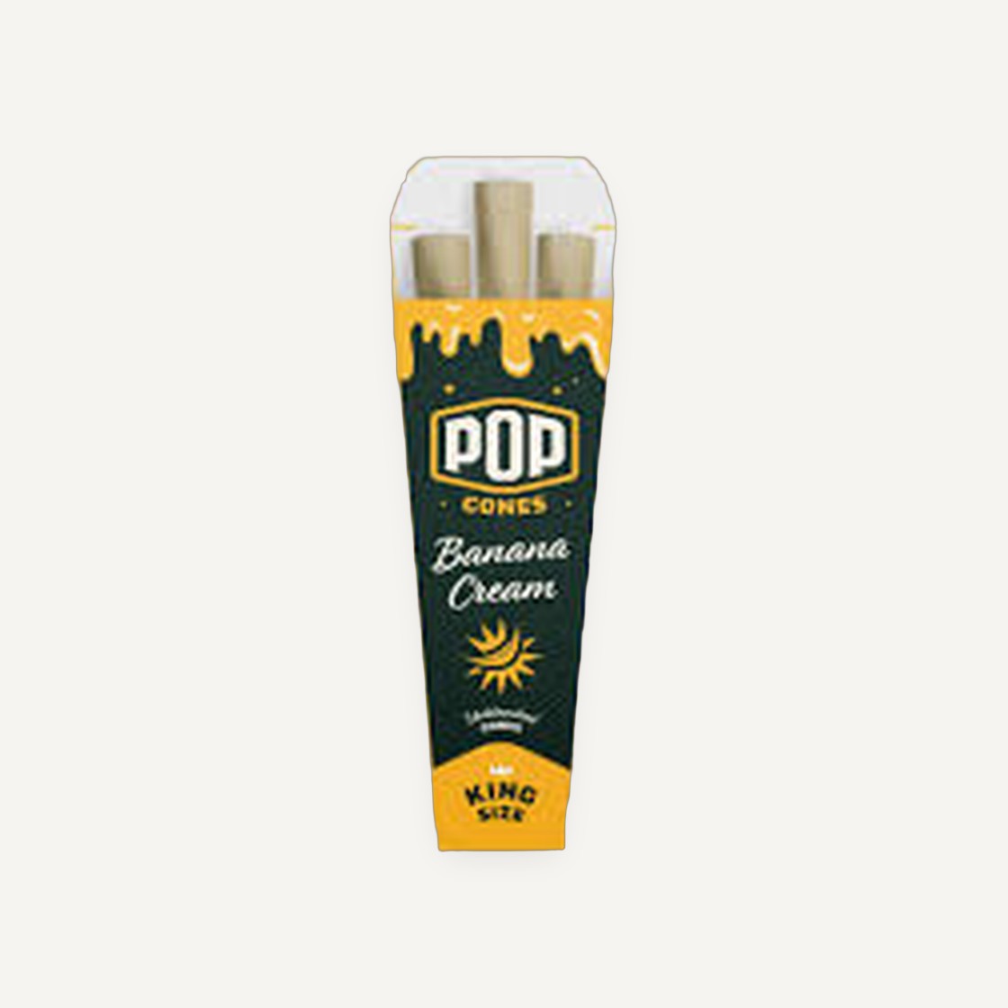 Pop Cones Unbleached | King Size | 3 Pack | Banana Cream