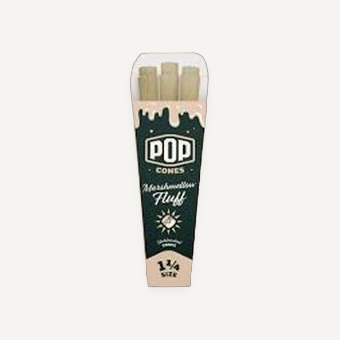 Pop Cones Unbleached | 1 1/4 Size | 6 Pack | Marshmellow Fluff