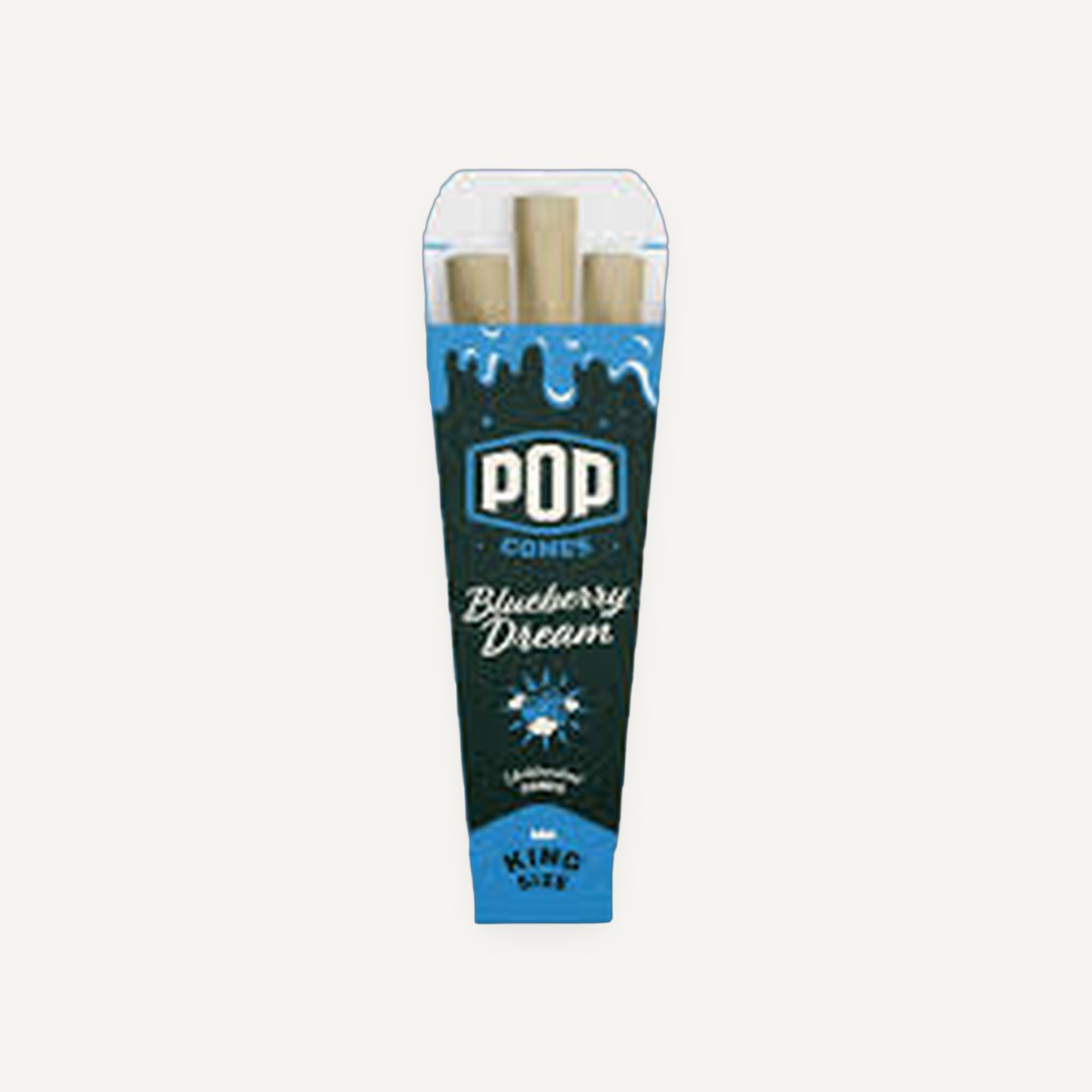 Pop Cones Unbleached | King Size | 3 Pack | Blueberry Dream