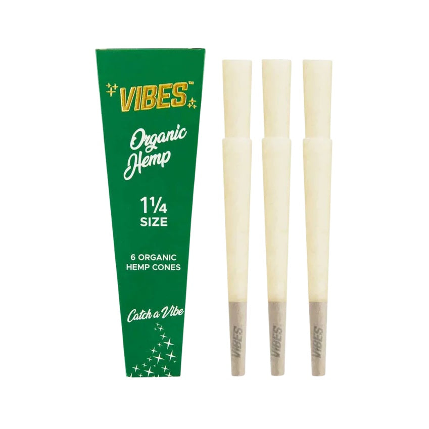 VIBES | Organic Hemp Cones 1 1/4 | 6 Pack