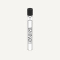 White Rhino Glass Chillum with Cap