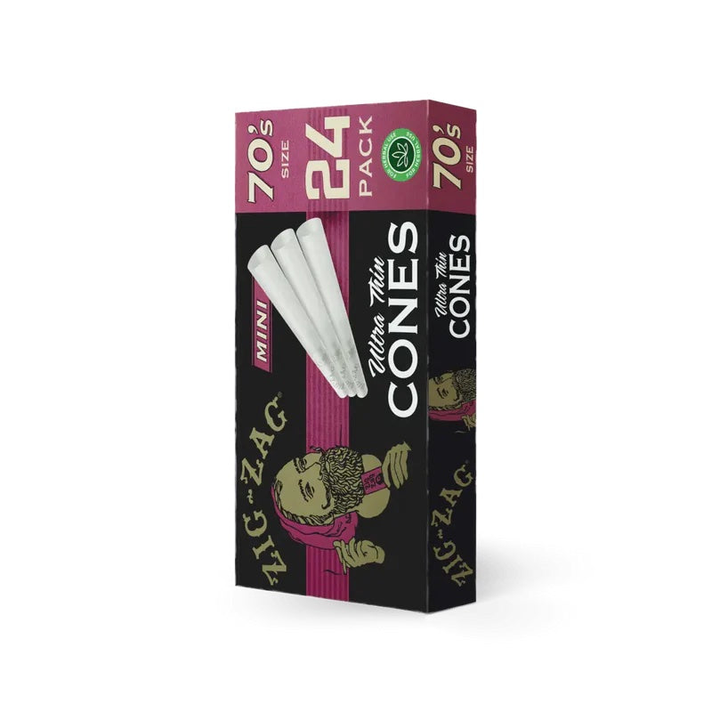 ZIG ZAG | 70s Mini Cones Ultra Thin | 24 Pack
