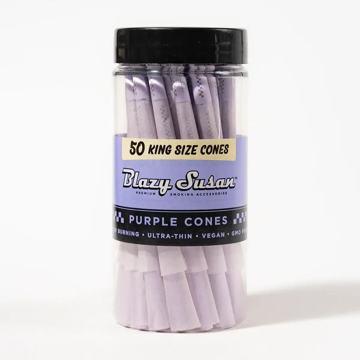 Blazy Susan Cones | King Size | Purple | Jar of 50 Cones