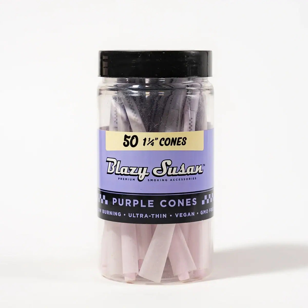 Blazy Susan Cones | 1 1/4 Size | Purple | Jar of 50 Cones