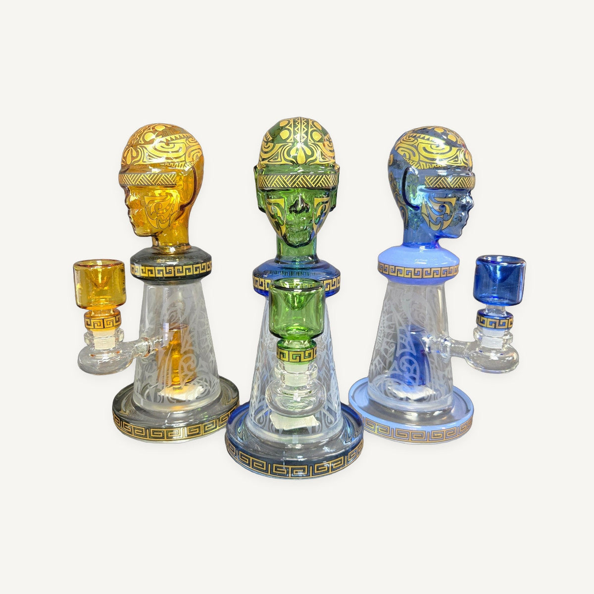 9" Egyptian Head Fancy Water Pipe