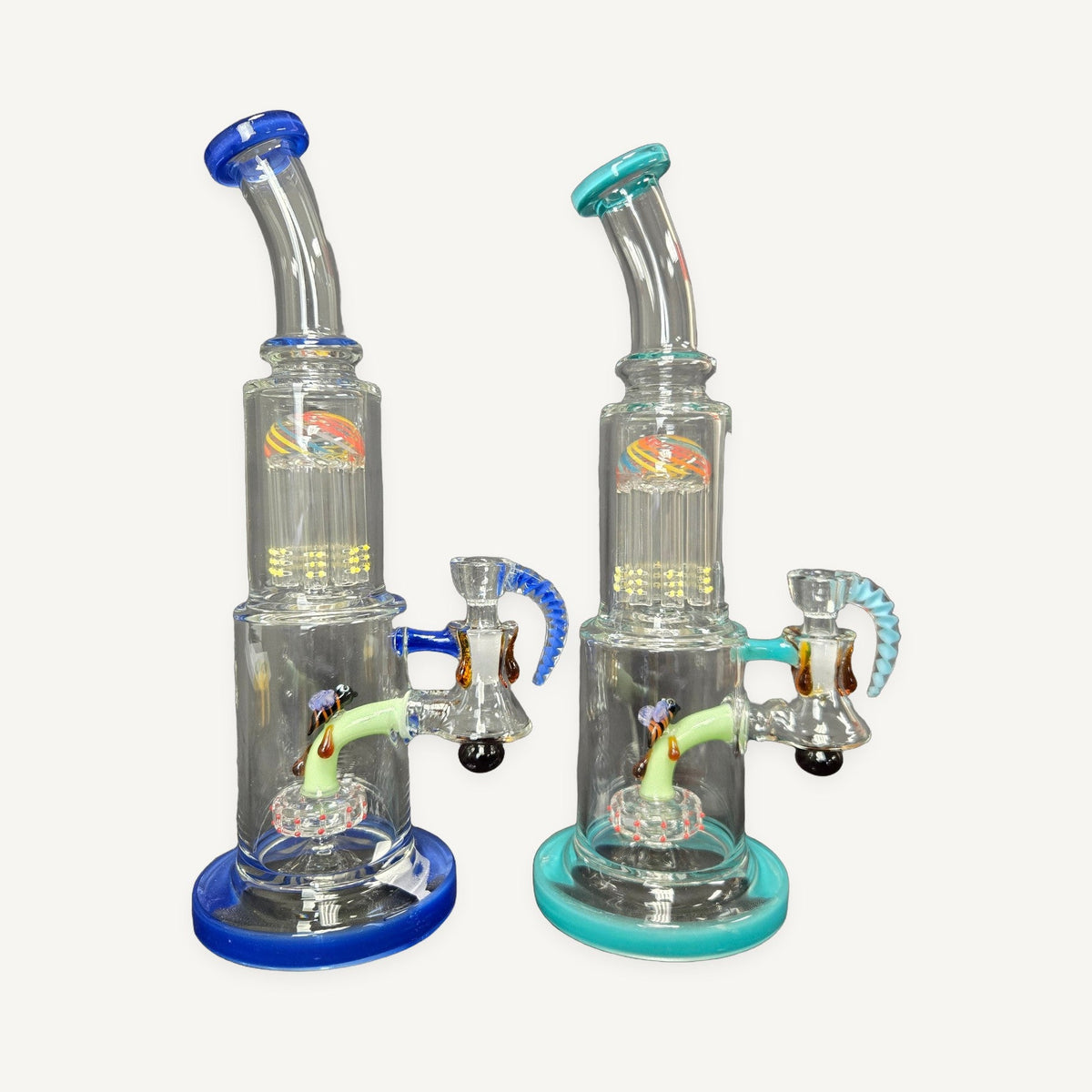 12" Honey Drip Double Tier Water Pipe