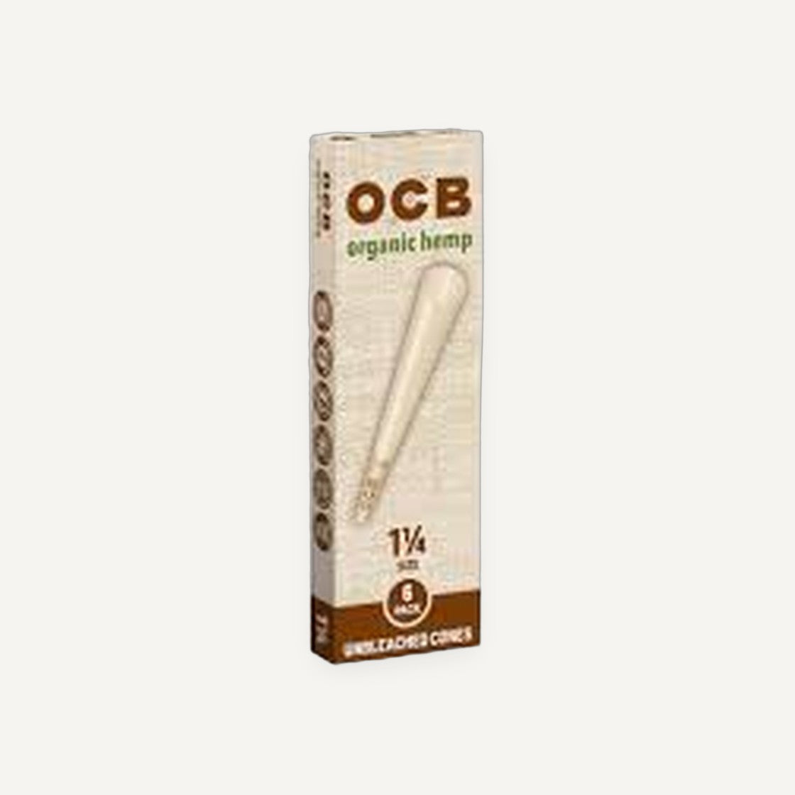 OCB Cone | 1 1/4 Size | Organic Hemp | 6 Cones