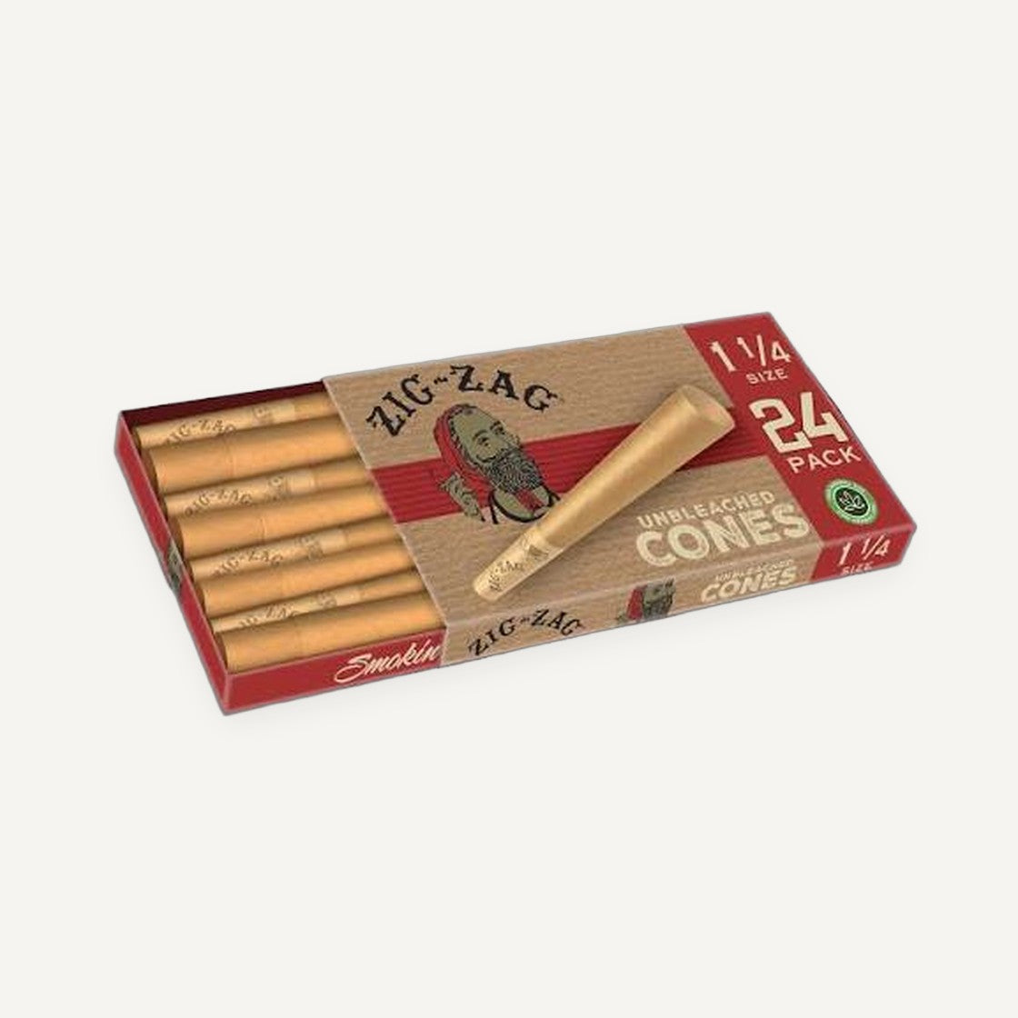 Zig Zag Cones | Unbleached | 1 1/4 Size | 24 Cones
